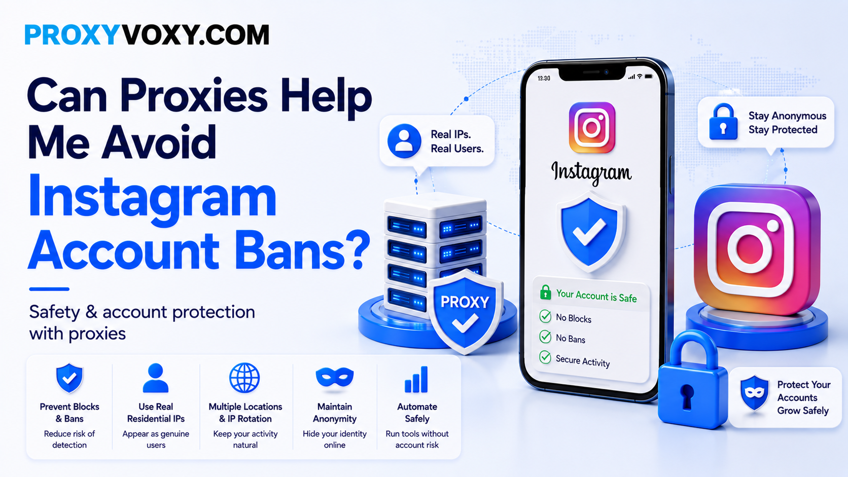 Can Proxies Help Me Avoid Instagram Account Bans? Safety and account protection with proxies