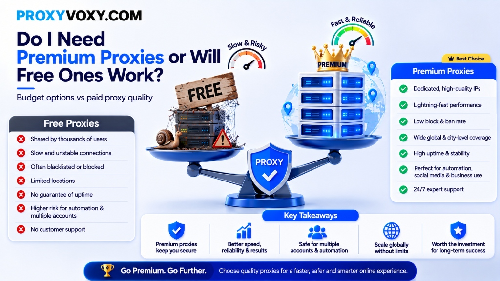 Do I Need Premium Proxies or Will Free Ones Work? Budget options vs paid proxy quality