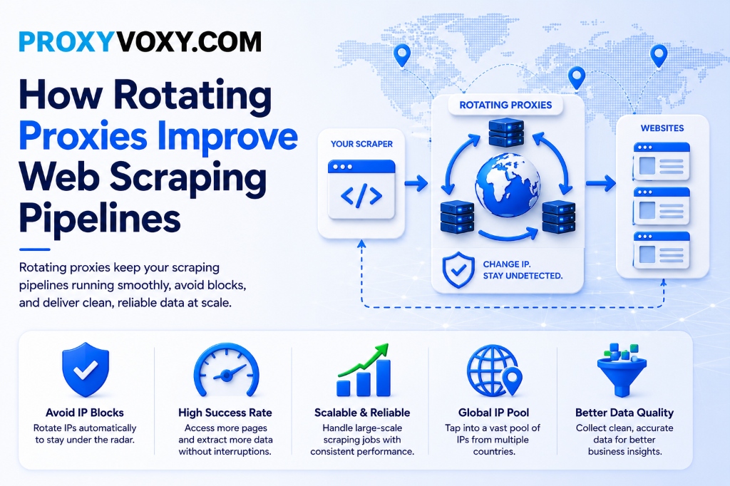 How Rotating Proxies Improve Web Scraping Pipelines