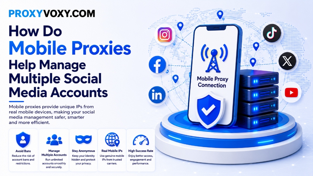 How Do Mobile Proxies Help Manage Multiple Social Media Accounts Safely?