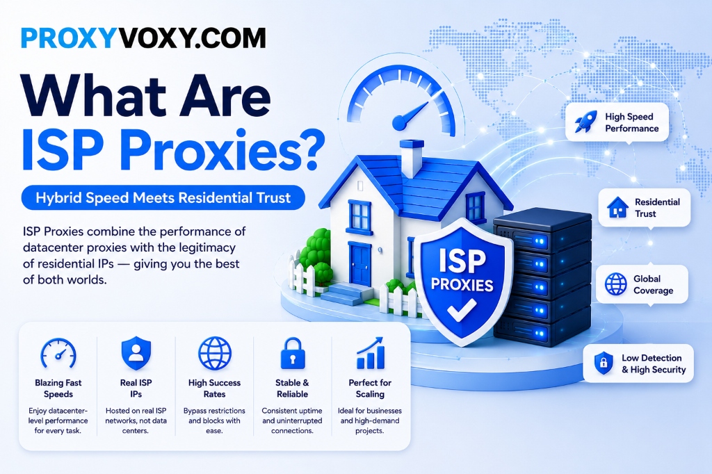 What Are ISP Proxies: Diagram illustrating <a href=