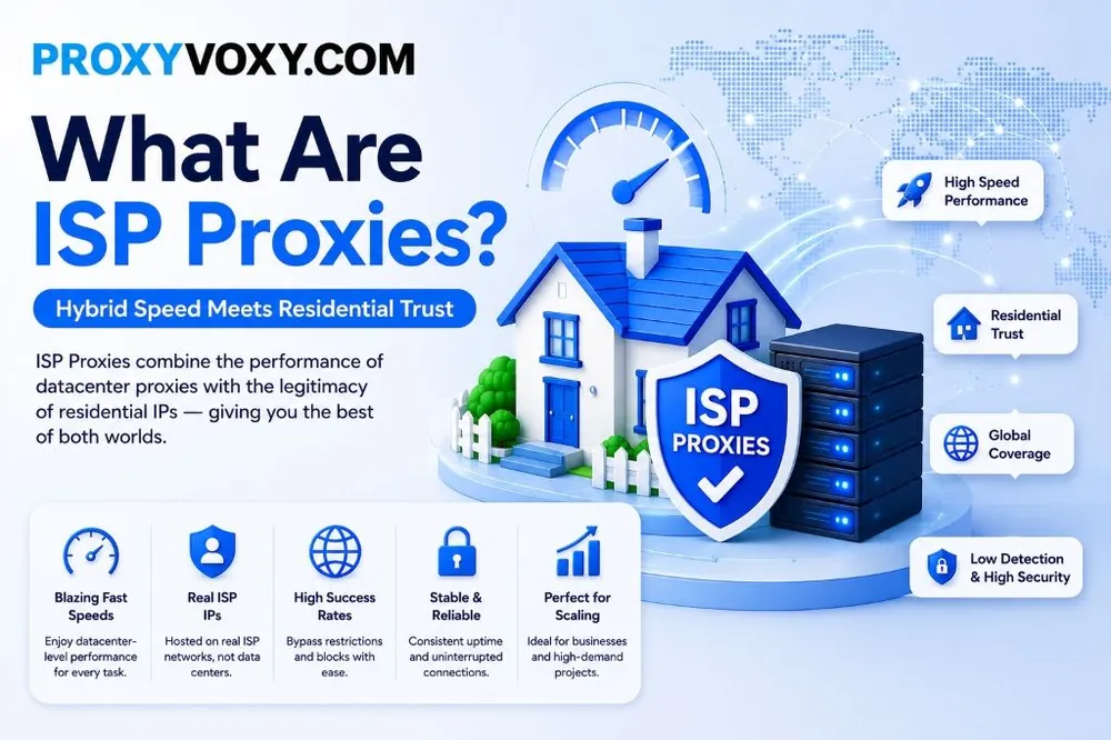 What Are ISP Proxies: Diagram illustrating <a href=